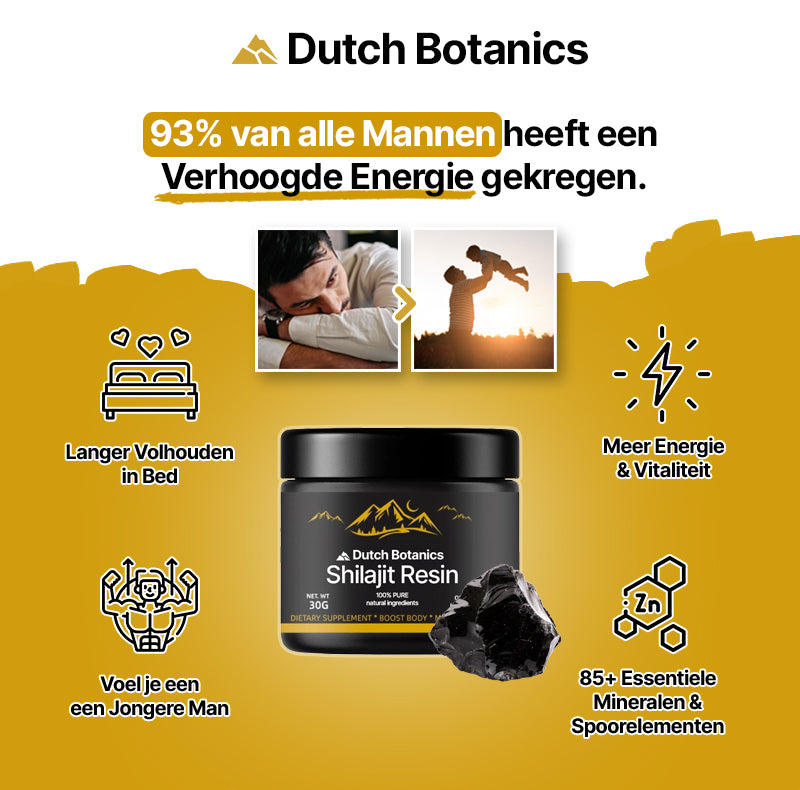 Dutch Botanics™ 100% Pure Shilajit | Laatste Actiedag!